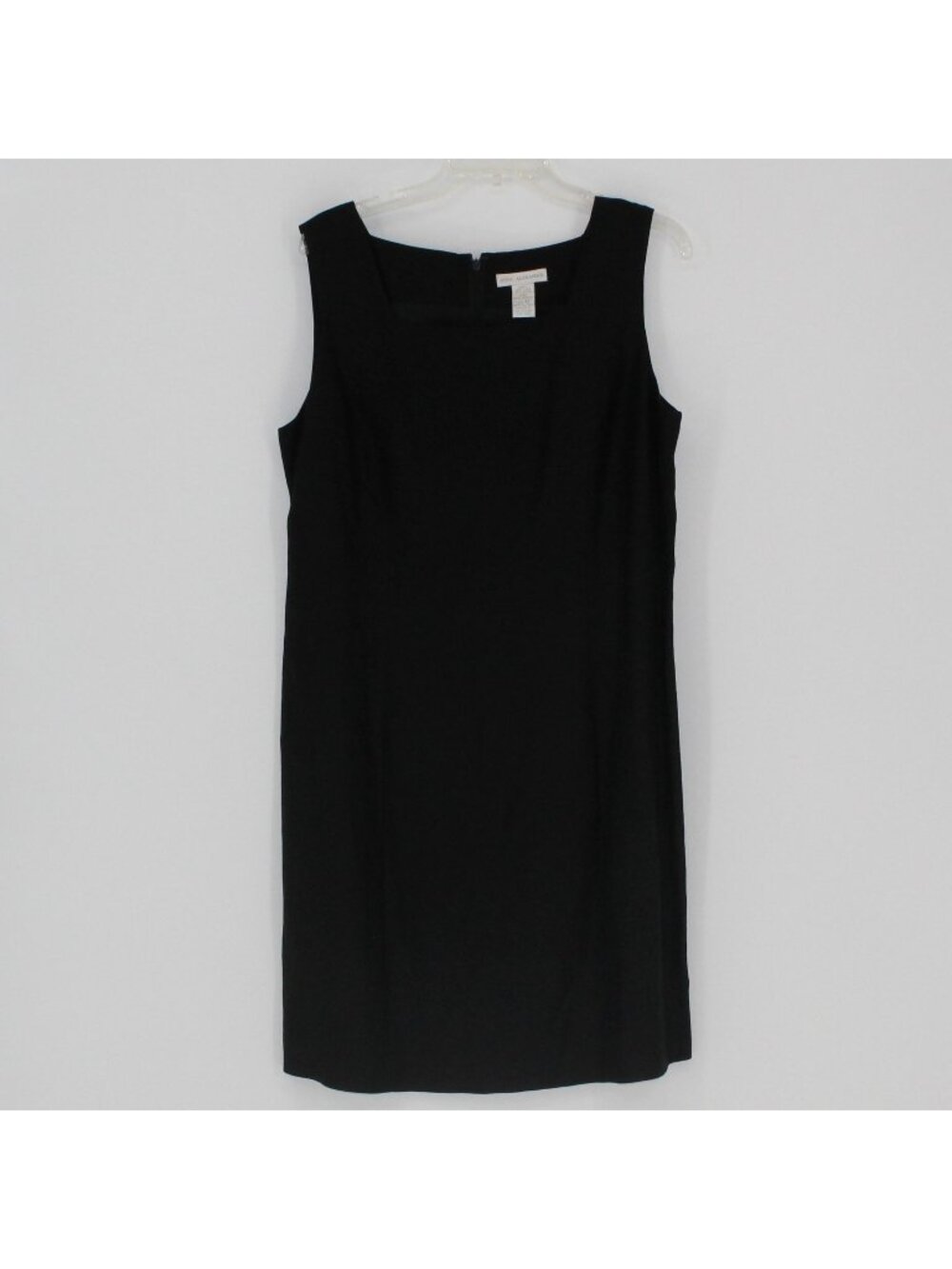 23 Annie Alexander Black Sleeveless Sheath Dress Size 12 55% Linen 45% Rayon